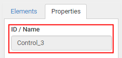 Properties tab (IDName field highlighted)
