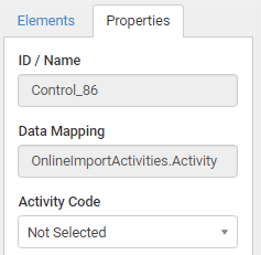 Properties tab (Mapping activities)