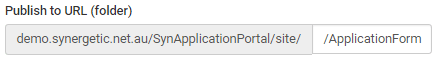 Publish to URL field