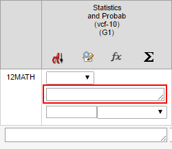 Reports Maintenance - Assessment bar (Topic comment field highlighted)