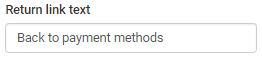 Return link text field