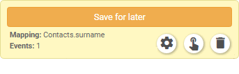 Save for later button (selected)