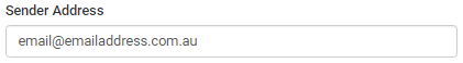 Sender address field