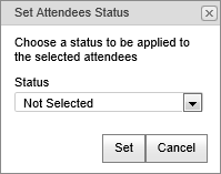 Set Attendees Status window (synweb)