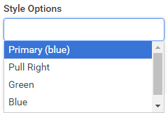 Style Options drop-down list (None selected)
