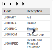 Subject Assessment Maintenance (Selecting subject)