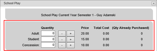 Tickets window (Attributes tab fields)