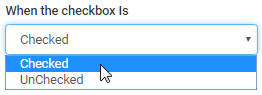 When the checkbox is field