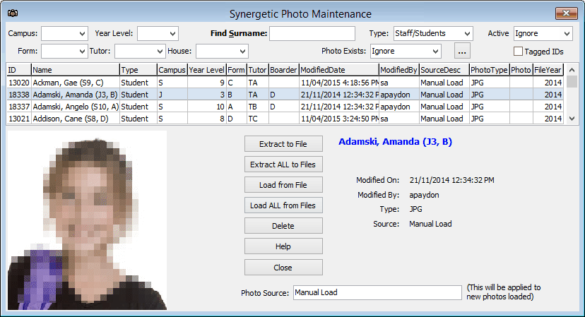 Synergetic Photo Maintenance window