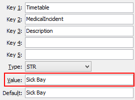 Configuration File Maintenance (MedicalIncident)