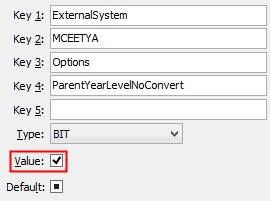 Configuration File Maintenance (ParentYearLevelNoConvert)