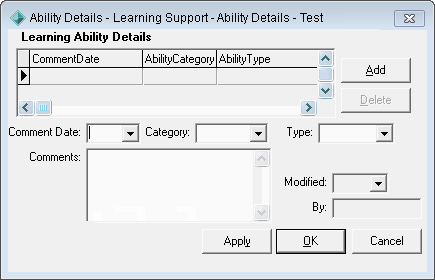 Ability Details window