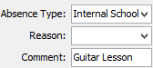 Absence Events Maintenance window (apply to selected records area)