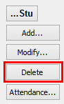 Absence Events Maintenance window (buttons, including delete)