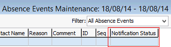 Absence Events Maintenance (Notification Status, wn66)