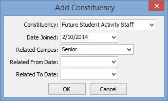 Add Constituency window