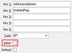 AddressValidationEnabledFlag configuration setting