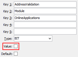 AddressValidationModuleOnlineApplications configuration setting