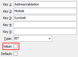 AddressValidationModuleSynweb configuration setting