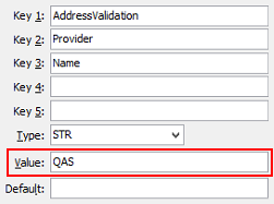AddressValidationProviderName configuration setting