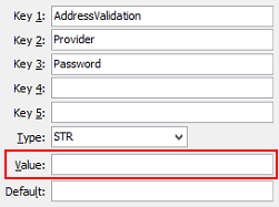 AddressValidationProviderPassword configuration setting