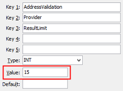 AddressValidationProviderResultLimit configuration setting