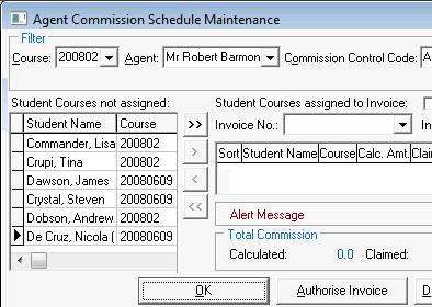 Agent Commission Schedule Maintenance (cut down)