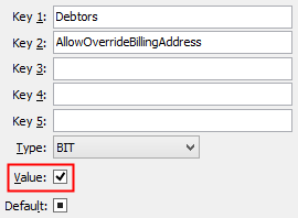 AllowOverrideDebtorBillingAddress configuration setting