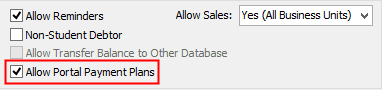 Allow Portal Payment Plans field (whats new)