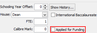 Applied for funding field (What's new)