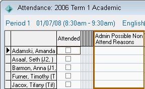 Attendance window (cut down)