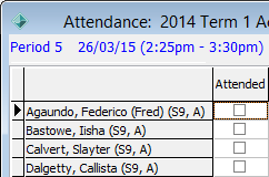 Attendance window (cut down)
