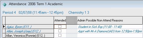 Attendance window (cut down)