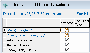 Attendance window (cut down)
