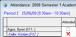 Attendance window