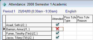 Attendance window