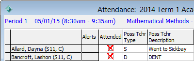Attendance window (cut down)