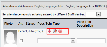 Attendance Maintenance (synweb, iconalertsdisplay config setting example)