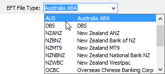 AUS option selected, (Bank Files tab)