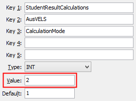 AusVELSCalculationMode configuration setting