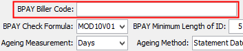 BPAY Biller code field (highlighted)
