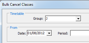 Bulk Cancel Classes window (cutdown for wn)