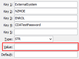 CDATestPassword configuration setting