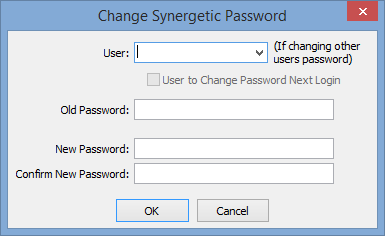 Change Synergetic Password