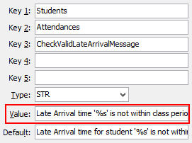 CheckValidLateArrivalMessage configuration setting