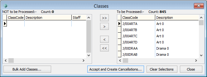 Classes window (Bulk Cancel Classes, initial view after search).gif