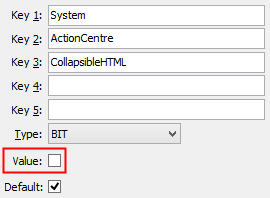 CollapsibleHTML configuration setting