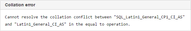 Collation error