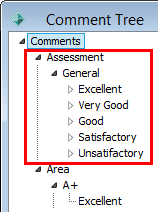 Comment Tree (Assessment highlighted)