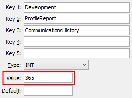 CommunicationHistory configuration setting